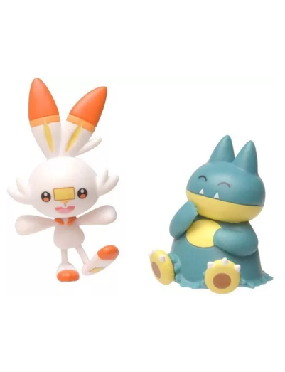 MUNCHLAX Y SCORBUNNY ORIGINAL POKEMON BATTLE FIGURE