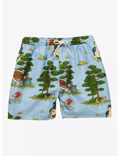 Short con Estampado Integral de Bosque Pokémon