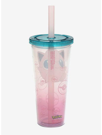 Taza de viaje acrílica Pokemon Jigglypuff Boba