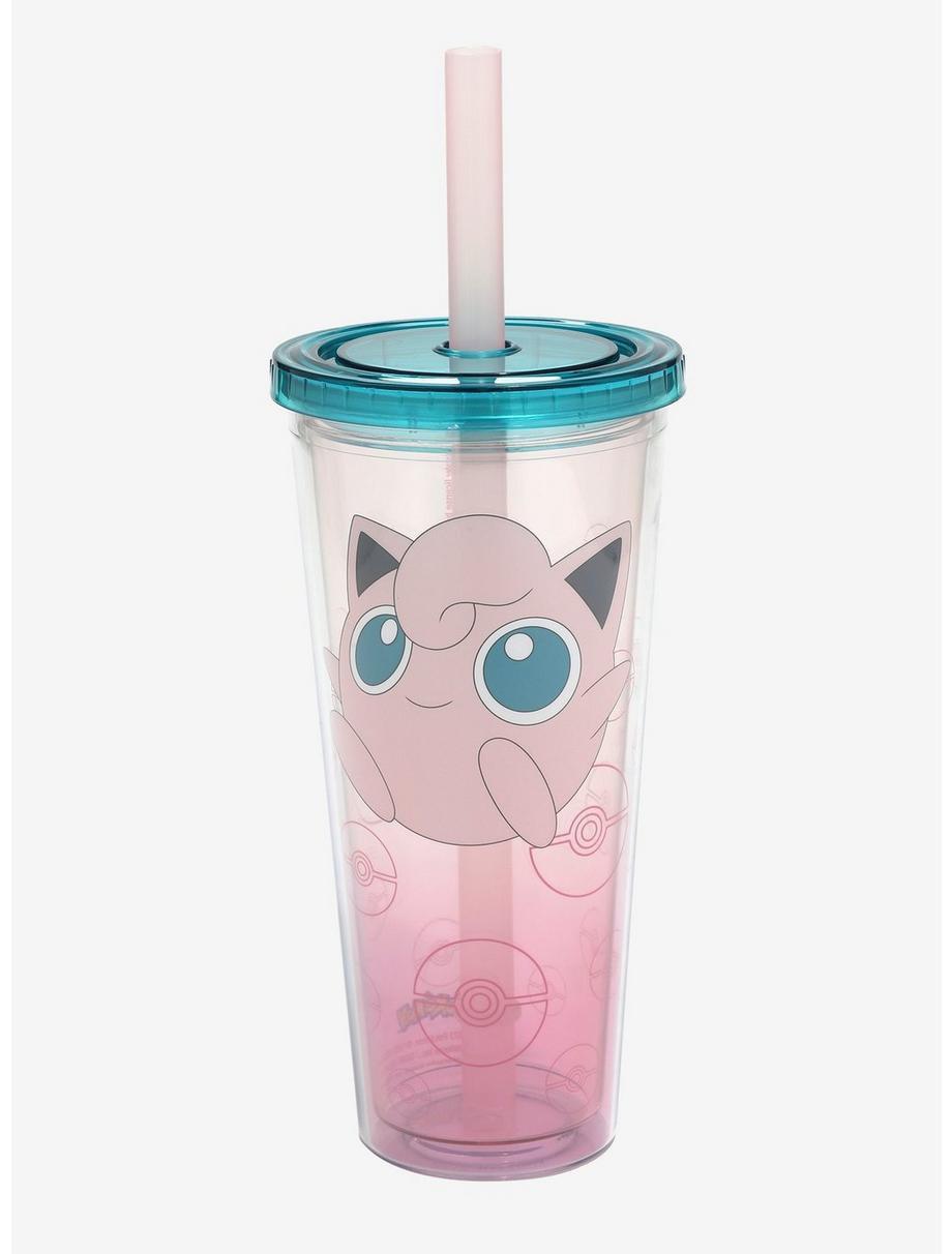 Taza de viaje acrílica Pokemon Jigglypuff Boba