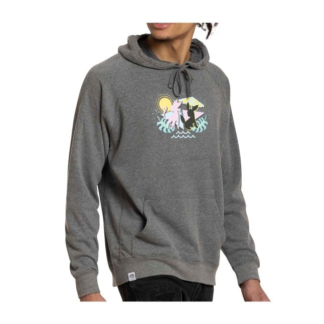 Sudadera con capucha ajustada gris Summer Fun de Espeon & Umbreon